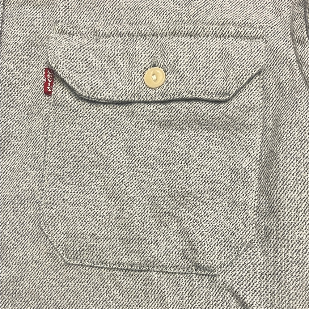 Levi's Gray cotton flannel flap pocket size M. - Picture 6 of 8